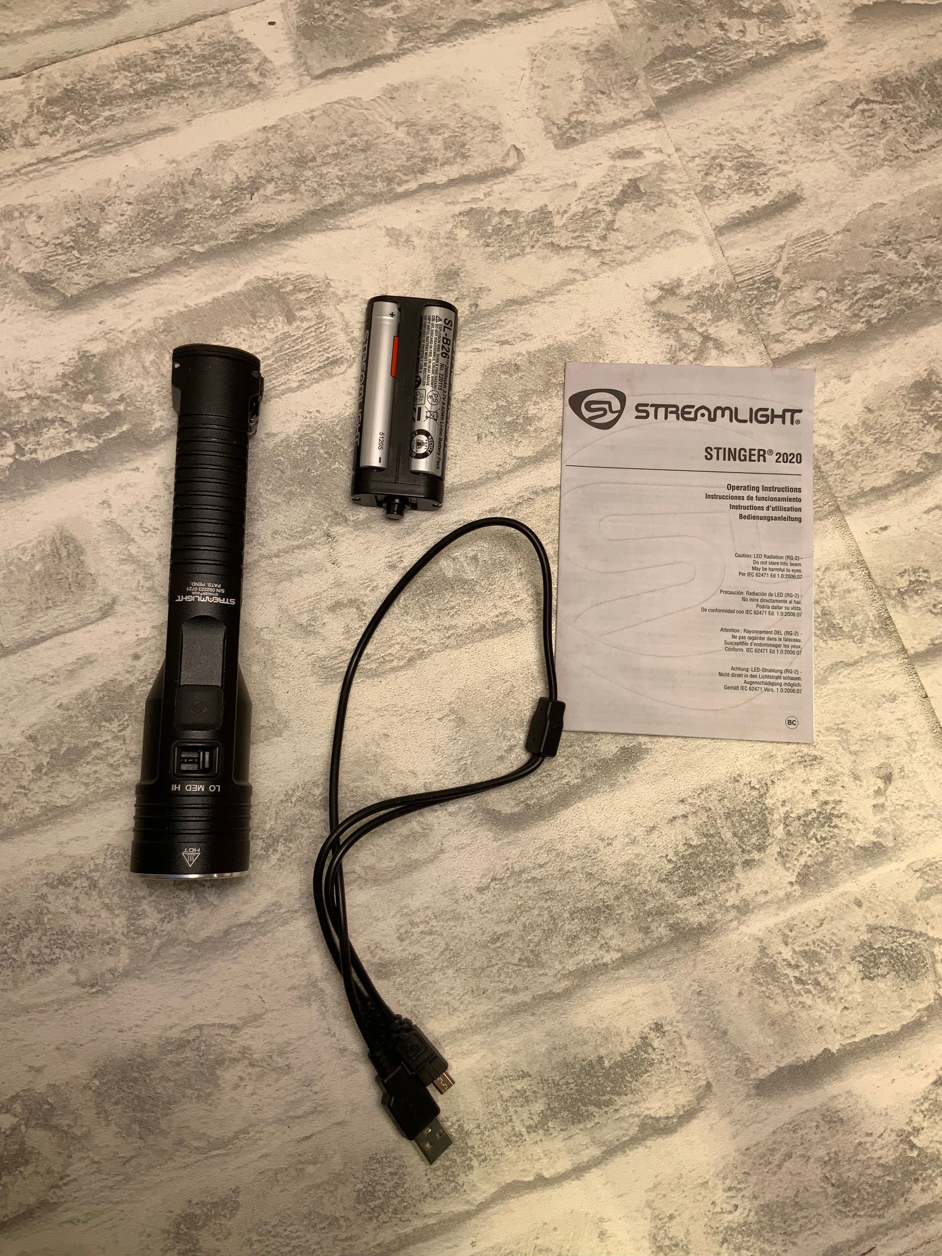 Streamlight 78100 Stinger 2020 Rechargeable Flashlight with"Y" USB Cord ONLY (7615182930158)